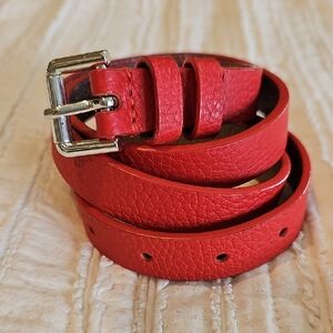 Boden Scarlet Textured Leather Belt